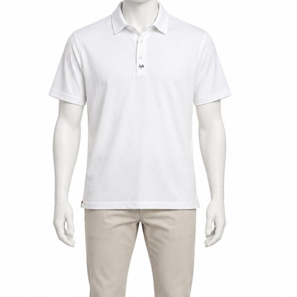 Sun Day Red Tiger Woods slim cypress Golf Polo Mens Large White Modal Stretch